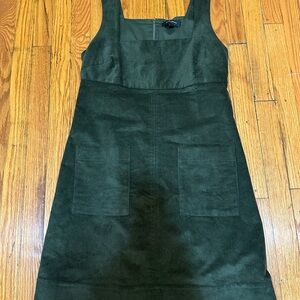 Banana Republic Olive Green Corduroy Pinafore Mini Dress NWOT